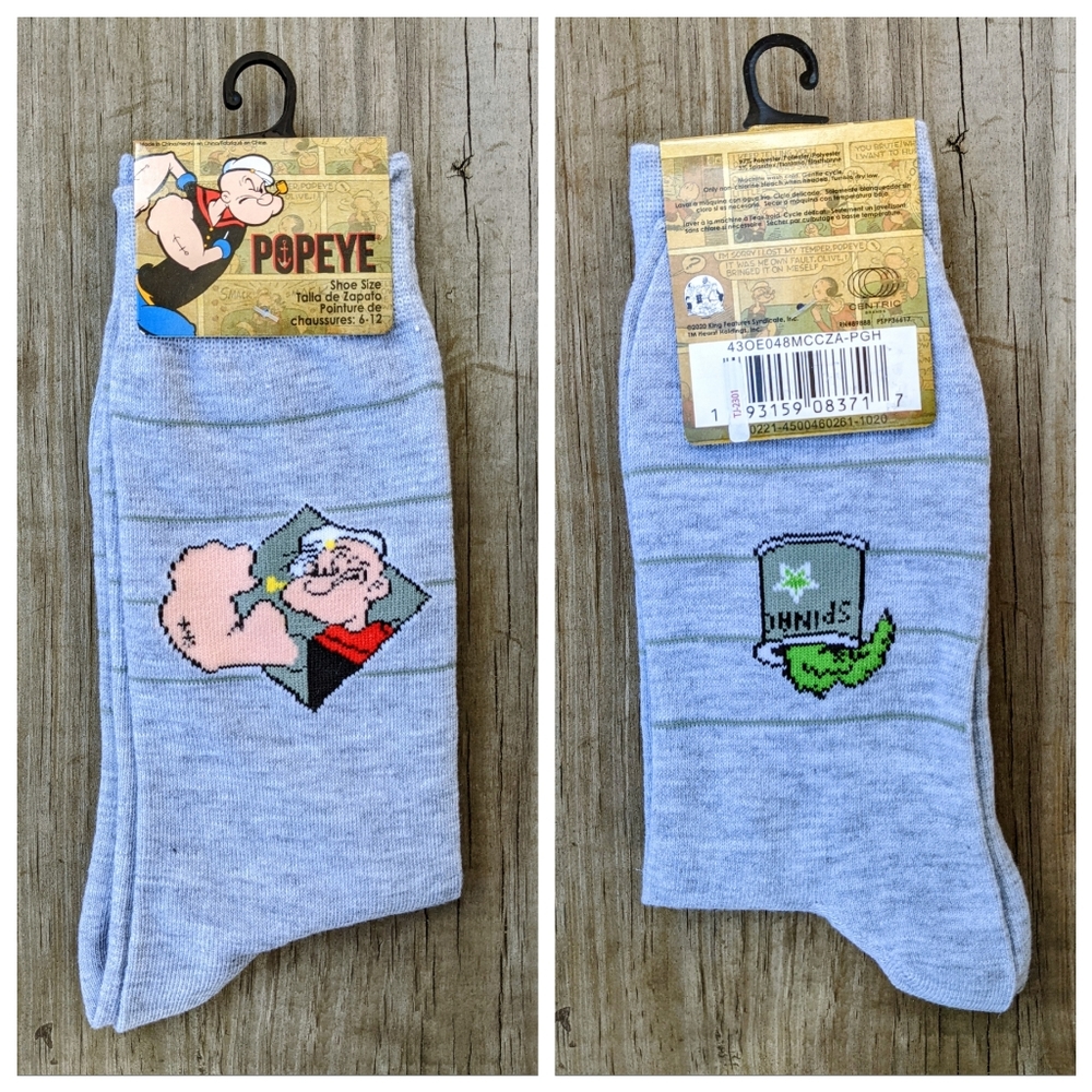 🎉HP🎉 POPEYE Men Socks 6-12 NWT